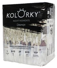 KOLORKY NIGHT MOMENTS - Vesmír - L (8-13 kg) - 27 ks - noční jednorázové ekoplenky