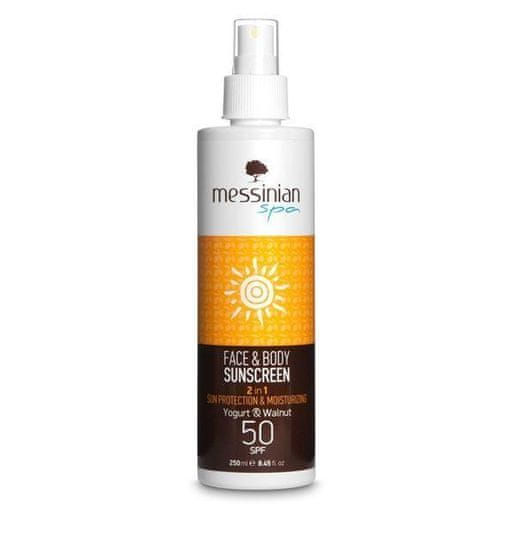 Messinian Spa Opalovací krém na obličej a tělo SPF 50 - 250 ml