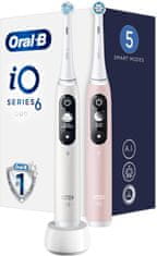 Oral-B magnetický zubní kartáček iO Series 6 Due White/Pink Sand