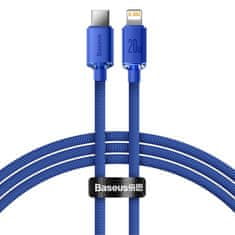 BASEUS CAJY000203 Crystal Shine Series Datový Kabel USB-C - Lightning 20W 1,2m Blue