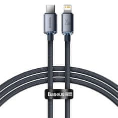 BASEUS CAJY000201 Crystal Shine Series Datový Kabel USB-C - Lightning 20W 1,2m Black