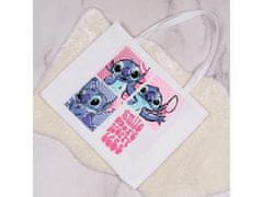 sarcia.eu Stitch Disney White bavlněná taška přes rameno 54x40x17 cm