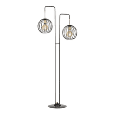 shumee ALBIO LP2 BLACK 144/LP2 stojací lampa LOFT kovová zlatě černý drát