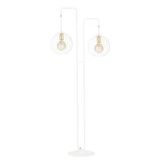 shumee ALBIO LP2 WHITE 145/LP2 stojací lampa LOFT kovová zlatě bílý drát