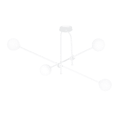 shumee Stropní svítidlo BORG 4 WHITE 1011/4 s nastavitelnými skleněnými kuličkami, moderní