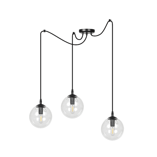 shumee GIGI 3 BL TRANSPARENT 936/3 spider lampa moderní stínidla koule barvy DESIGN