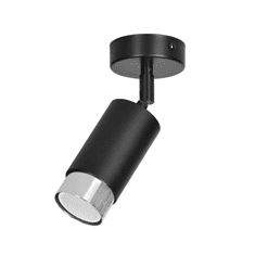 shumee HIRO 1 BLACK-CHROME 964/1 moderní nastavitelné stropní LED bodové svítidlo černé a stříbrné