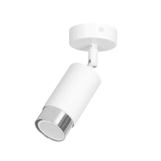 shumee HIRO 1 WHITE-CHROME 962/1 moderní nastavitelné bílo-stříbrné LED stropní bodové svítidlo