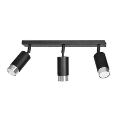 shumee HIRO 3 BLACK-CHROME 964/3 moderní nastavitelné stropní LED bodové svítidlo černé a stříbrné