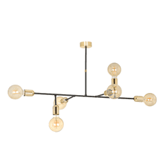 shumee Stropní stropní svítidlo JUKA 6 WHITE 581/6 ve stylu Loft Edison gold DESIGN