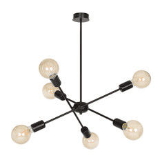 shumee Originální závěsná lampa PROTON 6 BLACK 586/6 v molekulárním stylu