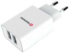 SWISSTEN Swissten Síťový Adaptér Smart Ic 2X Usb 2,1A Power Bílý