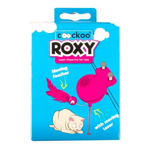 EBI COOCKOO ROXY Interaktivní laserová hračka pro kočky 8x8x10,5cm růžová