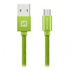 SWISSTEN Swissten Datový Kabel Textile Usb / Micro Usb 1,2 M Zelený