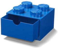 LEGO Úložný box stolní 4 se zásuvkou - modrý