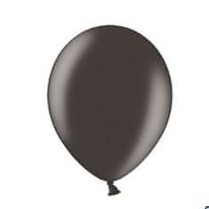 PartyDeco Balónky latexové metalické 23 cm černé 100 ks
