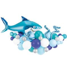 PartyDeco Girlanda balónková Žralok 170 x 100 cm