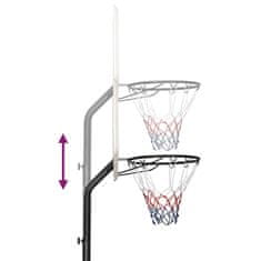 Vidaxl Basketbalový koš bílý 282–352 cm polyethylen