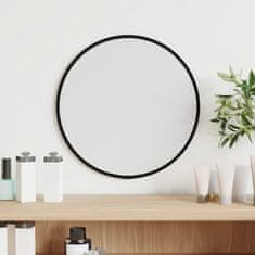 Vidaxl Nástěnné zrcadlo černé Ø 30 cm kulaté