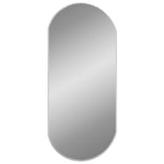 Vidaxl Nástěnné zrcadlo stříbrné 90x40 cm oválné