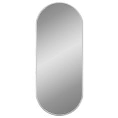 Vidaxl Nástěnné zrcadlo stříbrné 60x25 cm oválné