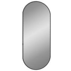 Vidaxl Nástěnné zrcadlo černé 60x25 cm oválné