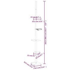 Vidaxl Kočičí strom ke stropu krémový 263,5–289,5 cm