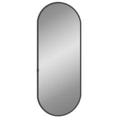 Vidaxl Nástěnné zrcadlo černé 50x20 cm oválné