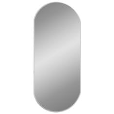 Vidaxl Nástěnné zrcadlo stříbrné 80x35 cm oválné