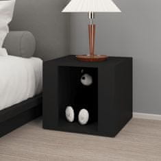 Greatstore Noční stolek černý 41 x 40 x 36 cm kompozitní dřevo