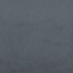 Greatstore 3místná pohovka s podnožkou tmavě šedá 180 cm samet