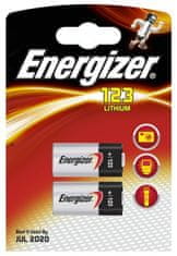 Energizer Baterie CR123, CR123A, CR17345, DL123A, EL123AP, K123LA, 3V