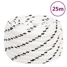 Greatstore Pracovní lano bílé 20 mm 25 m polyester