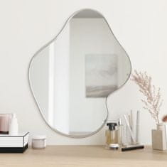 Vidaxl Nástěnné zrcadlo stříbrné 60 x 50 cm