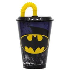 Stor Plastový pohár s víkem a brčkem BATMAN 430ml, 85540