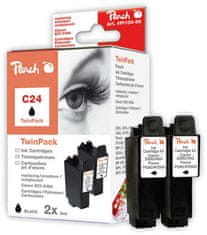 Peach PEACH Canon C24, black, BCI-21/24bk, TwinPack, S200/S300