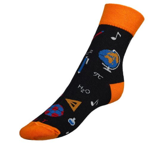 Bellatex Ponožky Učitel - 35-38 - černá, oranžová