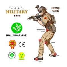 FootGel Gelové vložky - Eukalyptová vůně MILITARY, 35-38