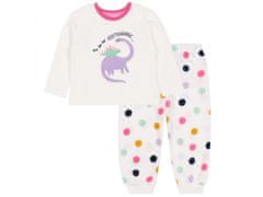 sarcia.eu Dinosaur Baby bílé puntíkované pyžamo s dlouhými kalhotami 12-18 m 86 cm