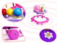 Iso Trade Dětské edukační chodítko s hračkami a zvuky | fialové