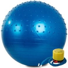 Iso Trade Gymnastický míč na cvičení + pumpa 65cm | modrá