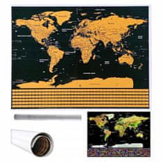 Iso Trade Stírací mapa světa s vlajkami XXL | 82x59 cm