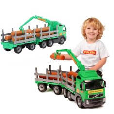 Iso Trade Dětské nákladní auto Volvo s přívěsem | zelené