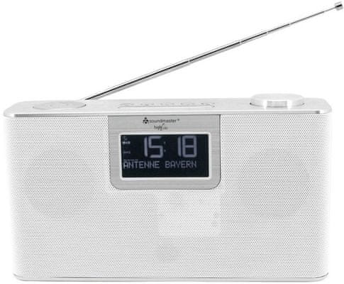  moderný rádioprijímač soundmaster dab700we Bluetooth dab fm rádio sieťové napájanie alebo batéria fajn zvuk micro sd slot usb port handsfree funkcie