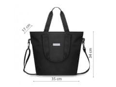 sarcia.eu Černá dámská taška přes rameno, shopper taška 35x34x17 cm od Zagatto