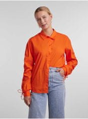 Pieces Oranžová dámská košile Pieces Brenna XS
