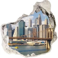 Wallmuralia Fototapeta díra na zeď 3D Manhattan New York 75x75 cm