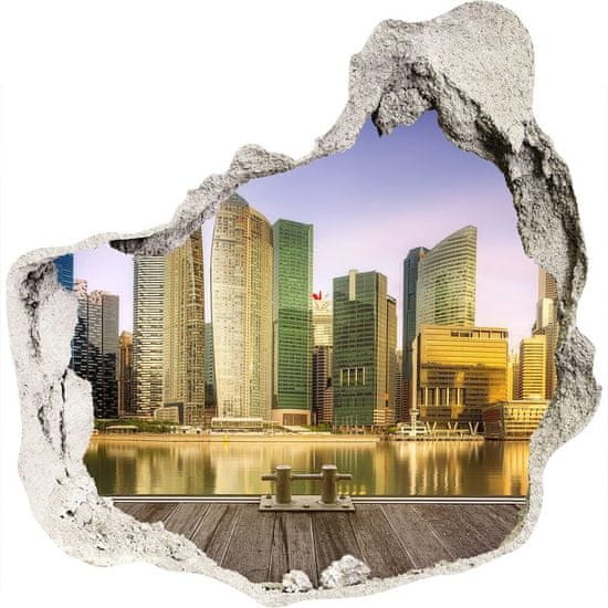 Wallmuralia Fototapeta díra na zeď 3D nálepka Singapur