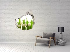 Wallmuralia Samolepící nálepka na zeď Bílé tulipány 100x100 cm