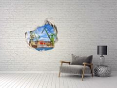 Wallmuralia Fototapeta díra na zeď 3D Loděnice Gdaňsk 100x100 cm